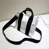 Small Canvas Bag Women Handbag Art Creative Shoulder Message Bag