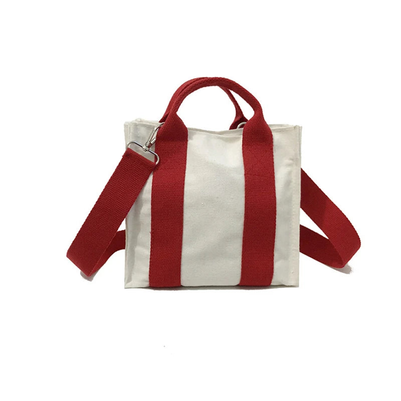 Small Canvas Bag Women Handbag Art Creative Shoulder Message Bag