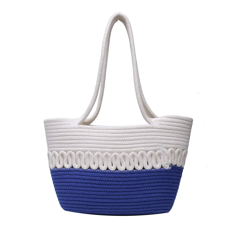 Straw Beach Tote Bag Large Capacity Handbag Gift for Women Girls