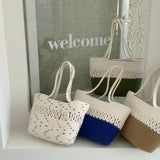 Straw Beach Tote Bag Large Capacity Handbag Gift for Women Girls