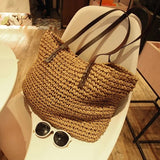 Straw Beach Bag Woven One-shoulder Large-capacity Vacation Tote