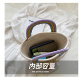 Small Fresh Rainbow Handbag Tote Bag for Women