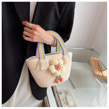 Small Fresh Rainbow Handbag Tote Bag for Women