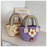 Small Fresh Rainbow Handbag Tote Bag for Women