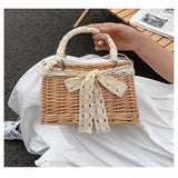 Straw Bags Beach Rattan Woven Tote Handbags Women Summer Boho Style
