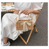 Straw Bags Beach Rattan Woven Tote Handbags Women Summer Boho Style