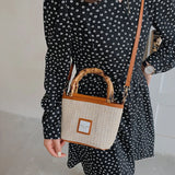 Boho Beach Bag Women's Straw Shoulder Crossbody Handbag Tote