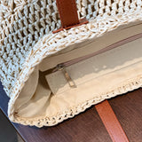 Vintage Woven Shoulder Bag Straw Beach Bohemian Summer Vacation