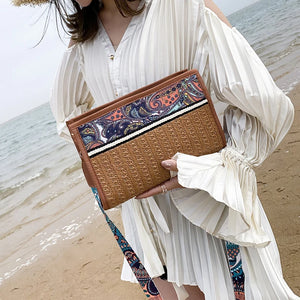 Vintage Woven Shoulder Bag Raffia Ethnic Rattan Bags Bohemian Summer Travel