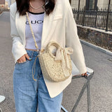 Straw Beach Bags For Women Vacation Beach Tote Woven Summer Crossbody Bag Purses