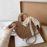 Straw Beach Bags For Women Vacation Beach Tote Woven Summer Crossbody Bag Purses
