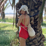 Straw Canvas Shoulder Bag Drawstring Rattan Handbag