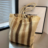 Straw Handbag Shoulder Bag Beach Boho Woven Bag Vacation