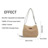 Straw Woven Shoulder Bag for Women Handbag Beach Bag