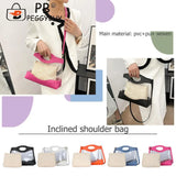 Clear PVC Women Crossbody Shoulder Bag Jelly Small Phone Key Purse