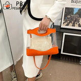 Clear PVC Women Crossbody Shoulder Bag Jelly Small Phone Key Purse