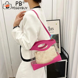 Clear PVC Women Crossbody Shoulder Bag Jelly Small Phone Key Purse