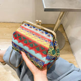 Raffia Boho Women Bag Waist Fanny Pack Crossbody Handbag B568