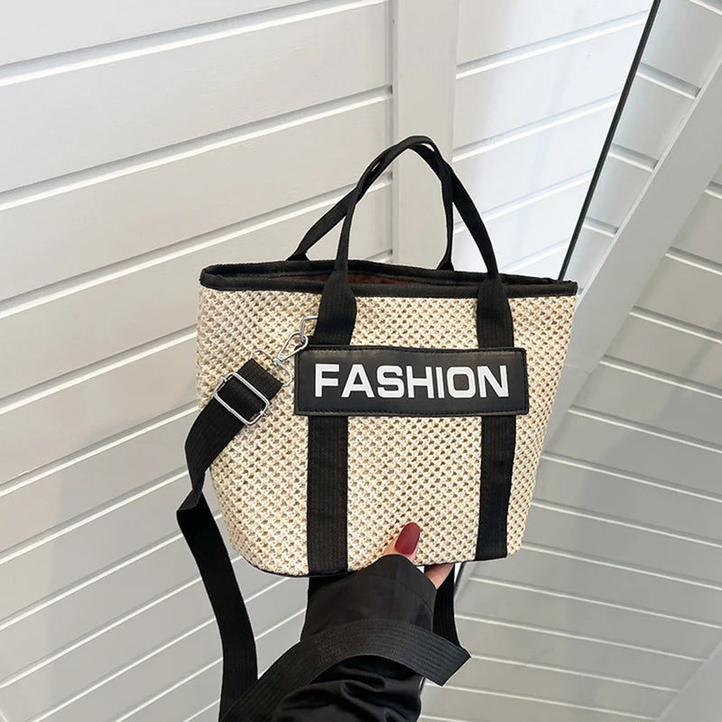 Straw Rope Crossbody Bags Hollow Woven Handwoven Summer Shoulder Small Handbags