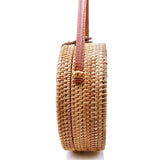 Straw Round Circle Shoulder Beach Bag Summer Rattan Bag