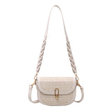 Straw Saddle Crossbody Bags for Women Lady Travel Purses Handbags
