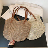 Straw Shopper Summer Bag Casual Large Capacity Hollow Woven Women Beach Tote