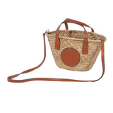 Straw Shoulder Bag Handwoven Portable Detachable Shoulder Strap Casual Purse