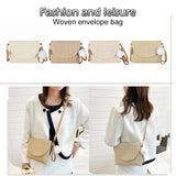 Straw Crossbody Bag Beach Envelope Purse Wallet