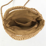 Straw Shoulder Bags Women Vintage Holiday Beach Bag Ladies Circular Handbags