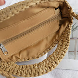 Straw Shoulder Bags Women Vintage Holiday Beach Bag Ladies Circular Handbags