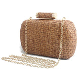 Straw Summer Clutch Bag Women Bag Over Shoulder purse Female Evening Handbag