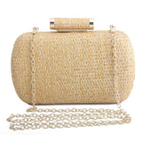 Straw Summer Clutch Bag Women Bag Over Shoulder purse Female Evening Handbag