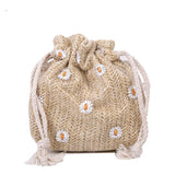 Straw Weave Bucket Bags Rattan Women Summer Beach Shoulder Bags