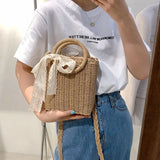 Straw Weave Handbags Women Bags Vacation Female Shoulder Bag Crossbody