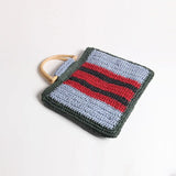 Straw Woven Bag Female Ins Portable Lovely Fairy Stripe Hand Bag