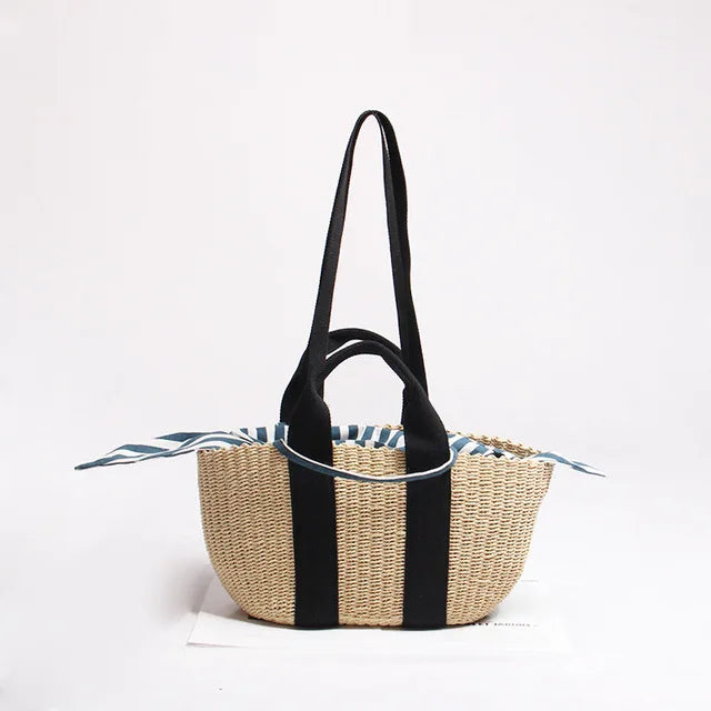 Straw Woven Bag Hand-woven Handbag Female Shoulder Portable Beach Bag