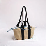 Straw Woven Bag Hand-woven Handbag Female Shoulder Portable Beach Bag