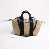 Straw Woven Bag Hand-woven Handbag Female Shoulder Portable Beach Bag