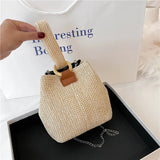 Straw Woven Bag Women's Handbag Holiday Beach Casual Tote Bags
