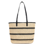 Straw Woven Shoulder Bags for Women Summer Beach Vacation Ladies Travel Totes Ha