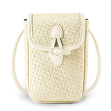 Straw Woven Small Phone Bag Ladies Shoulder Crossbody Messenger Bags
