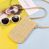 Straw Woven Small Phone Bag Rushwork Ladies Crossbody