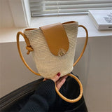 Straw Woven Women's Bag Summer Crochet Bag Versatile Messenger Bag