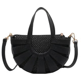 Semicircle Straw Women's Shoulder Bag Lady Messenger