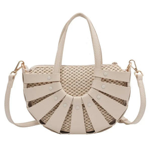 Semicircle Straw Women's Shoulder Bag Lady Messenger