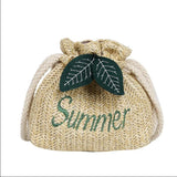 Straw Woven Bucket Small Bag Women's Shoulder Messenger Bag