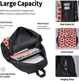 Strawberry Fruit Printing Backpack Set