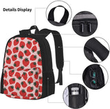 Strawberry Fruit Printing Backpack Set