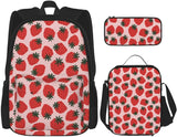 Strawberry Fruit Printing Backpack Set