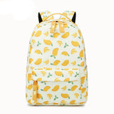 Strawberry Print Middle School Backpack for Girls